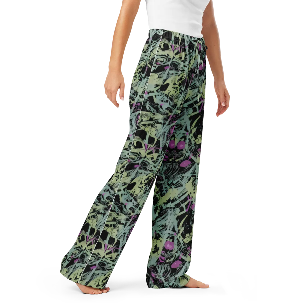 Acid Ink on Women's Pajama Pants — Right Front