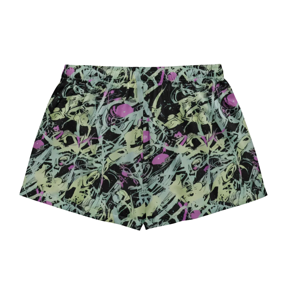 Acid Ink on Women's Pajama Shorts — Back