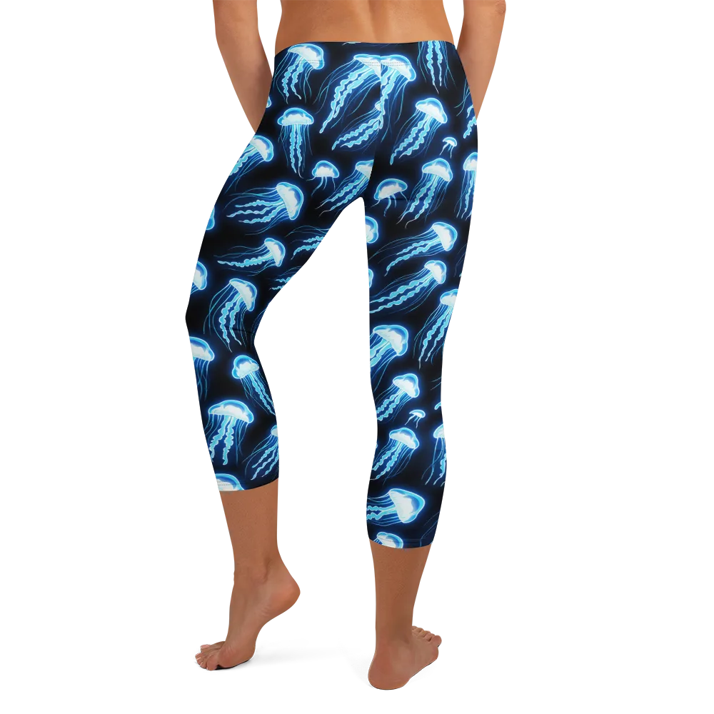 Midnight Jelly on Capri Leggings — Back