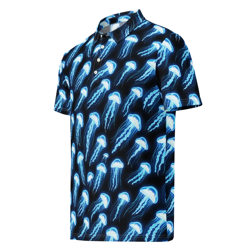 Midnight Jelly on Men's Slim Fit Polo Shirt — Left Front