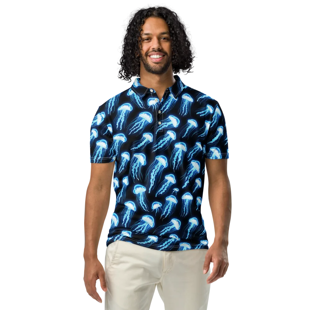 Midnight Jelly on Men's Slim Fit Polo Shirt — Front