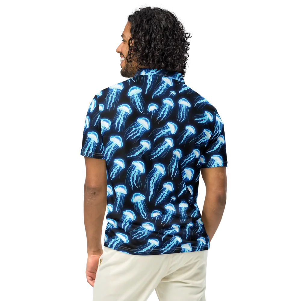 Midnight Jelly on Men's Slim Fit Polo Shirt — Back