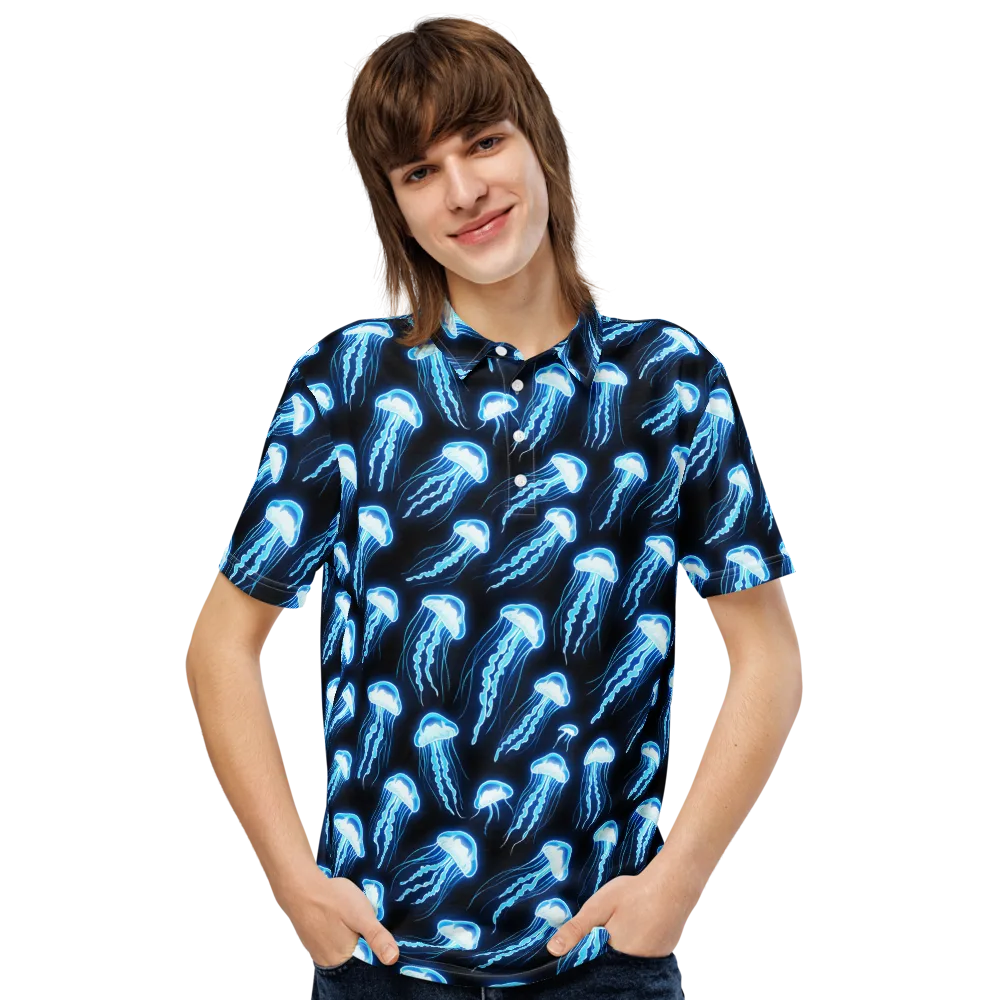 Midnight Jelly on Men's Slim Fit Polo Shirt — Front