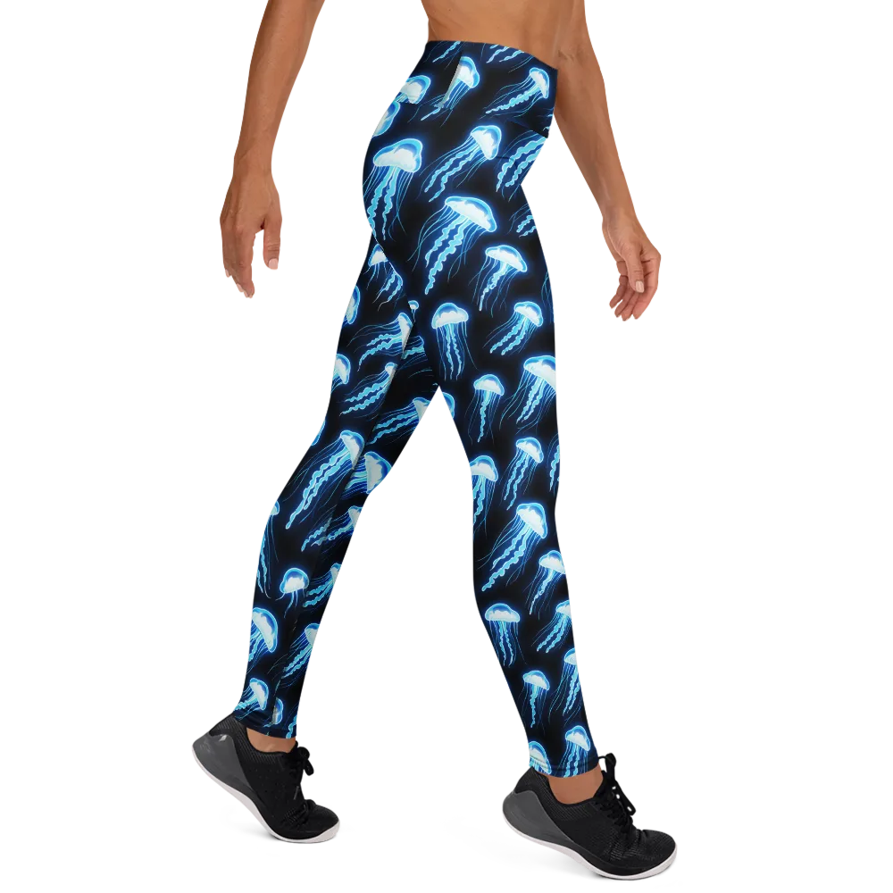 Midnight Jelly on Yoga Leggings — Right