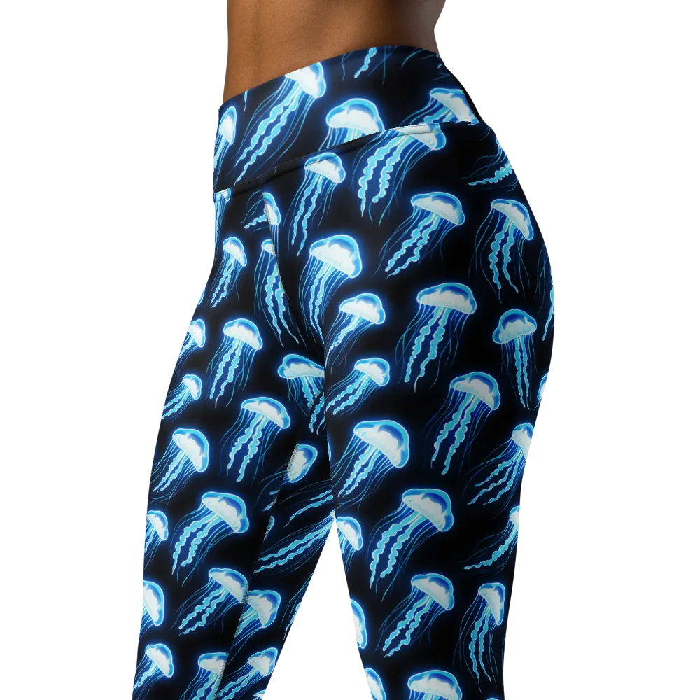 Midnight Jelly on Yoga Leggings — Left Front