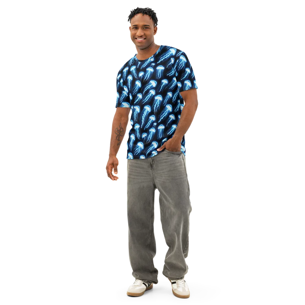 Midnight Jelly on Men's Cotton Crew Neck T-Shirt — Front