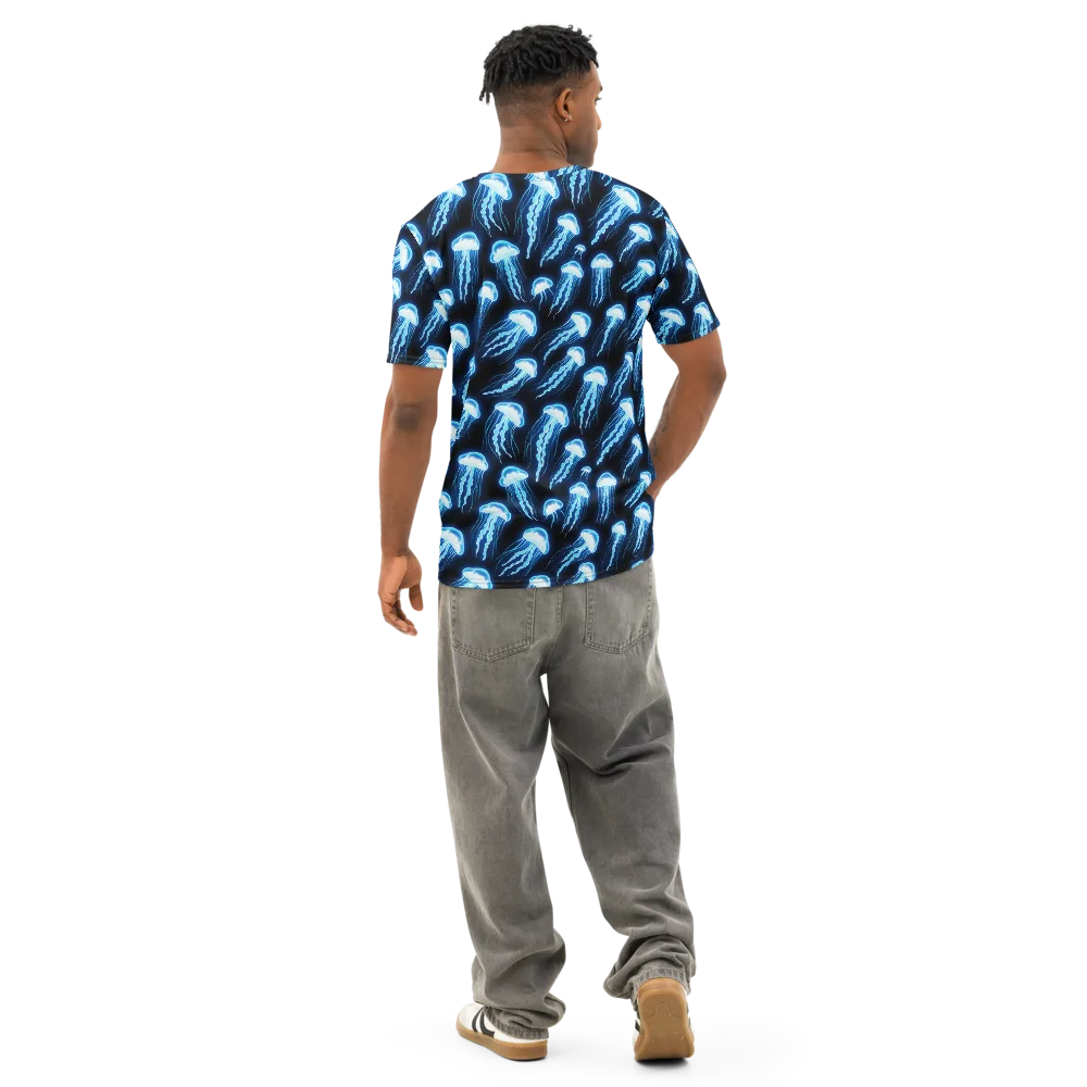 Midnight Jelly on Men's Cotton Crew Neck T-Shirt — Back