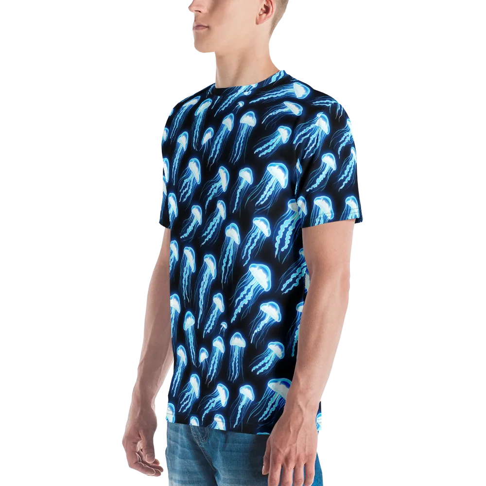 Midnight Jelly on Men's Crew Neck T-Shirt — Left