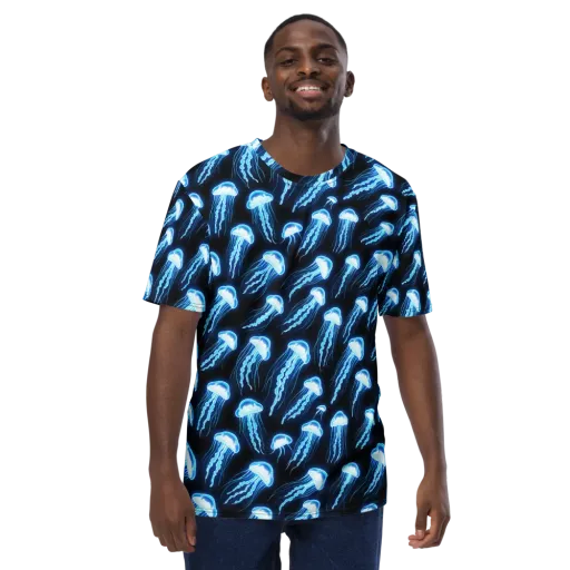 Midnight Jelly on a Men's Crew Neck T-Shirt