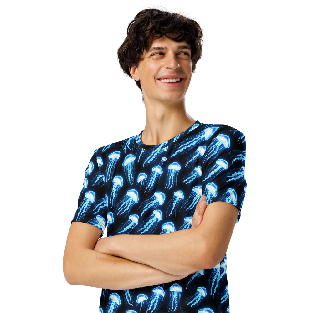 Midnight Jelly on Men's Crew Neck T-Shirt — Left Front