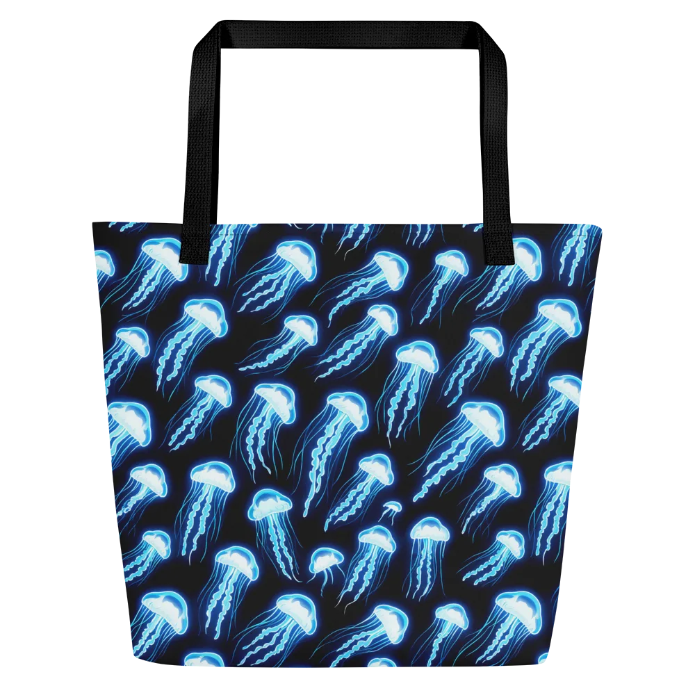 Midnight Jelly on Large Tote Bag W/ Pocket — Front