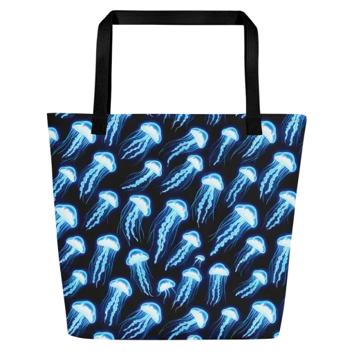 Midnight Jelly on a Large Tote Bag W/ Pocket