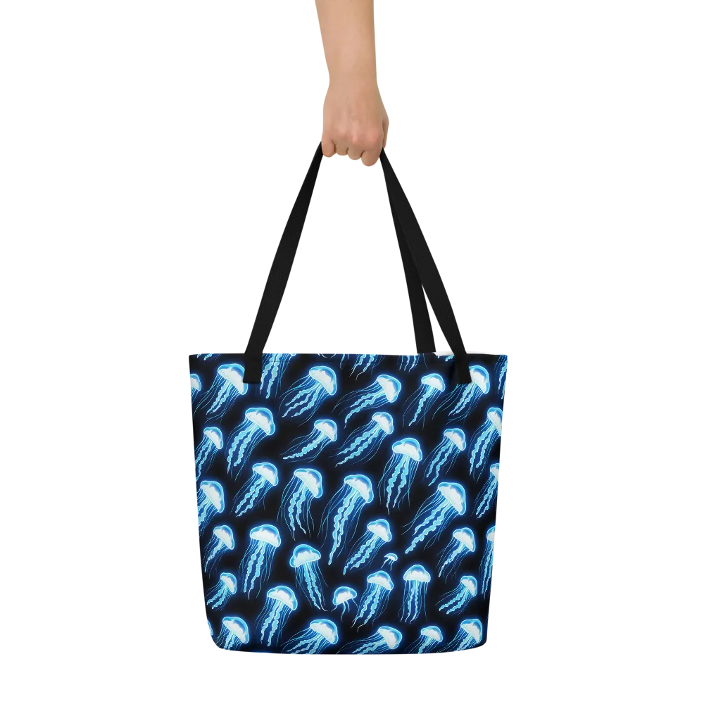 Midnight Jelly on Large Tote Bag W/ Pocket — Front