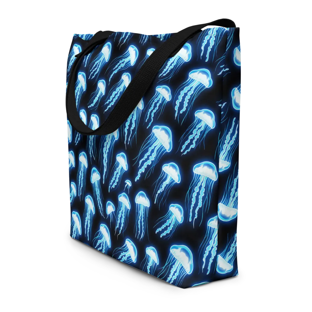 Midnight Jelly on Large Tote Bag W/ Pocket — Front