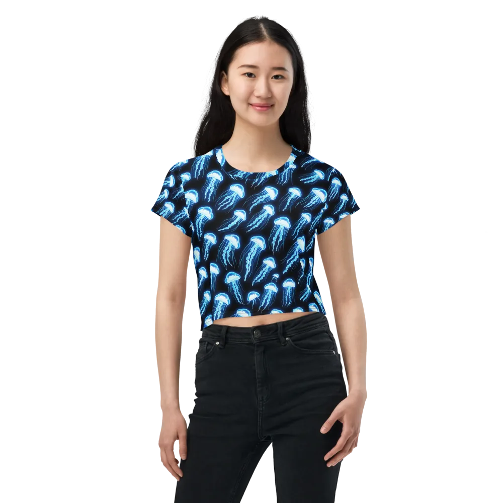 Midnight Jelly on Crop Tee — Front