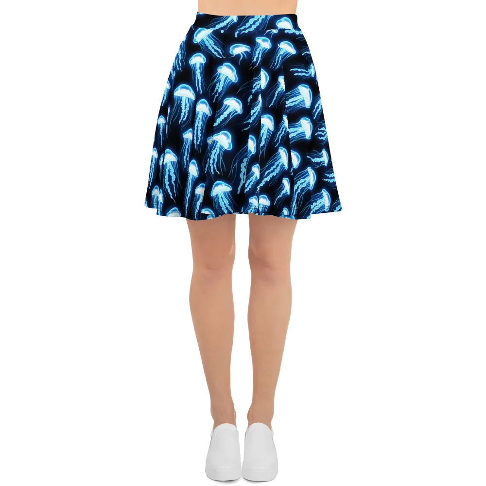 Midnight Jelly on Skater Skirt — Front