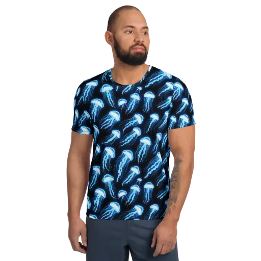 Midnight Jelly on a Men's Athletic T-Shirt