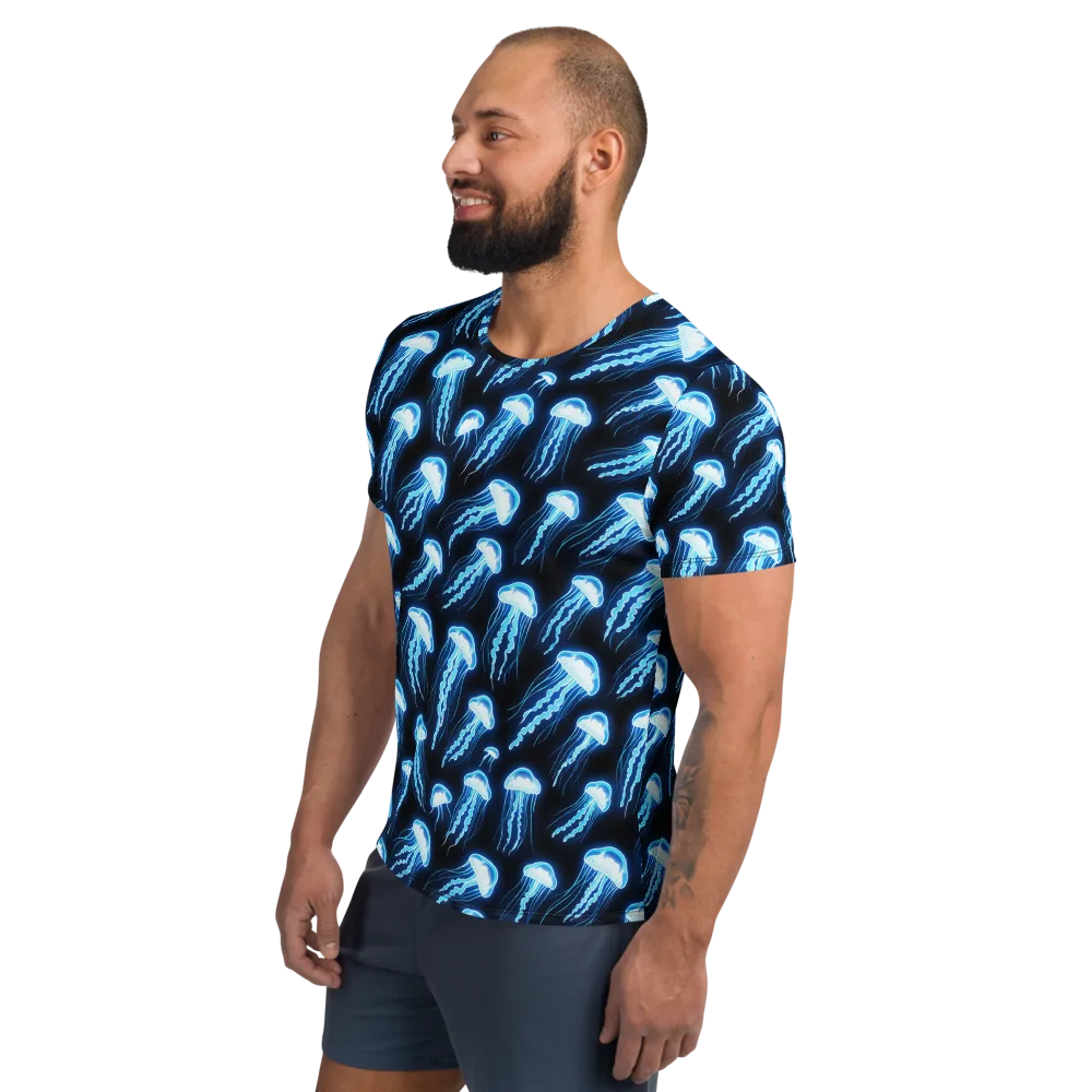 Midnight Jelly on Men's Athletic T-Shirt — Left