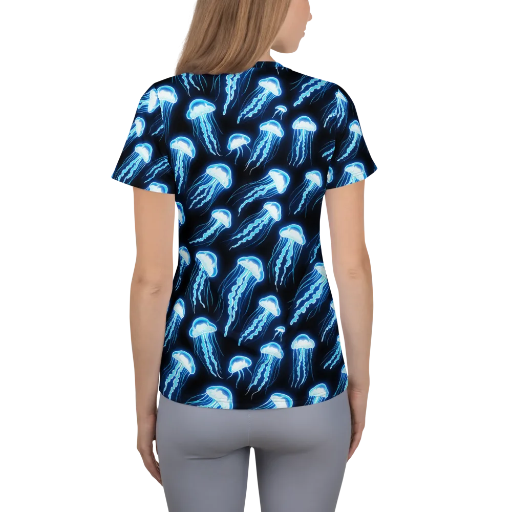 Midnight Jelly on Women's Athletic T-Shirt — Back