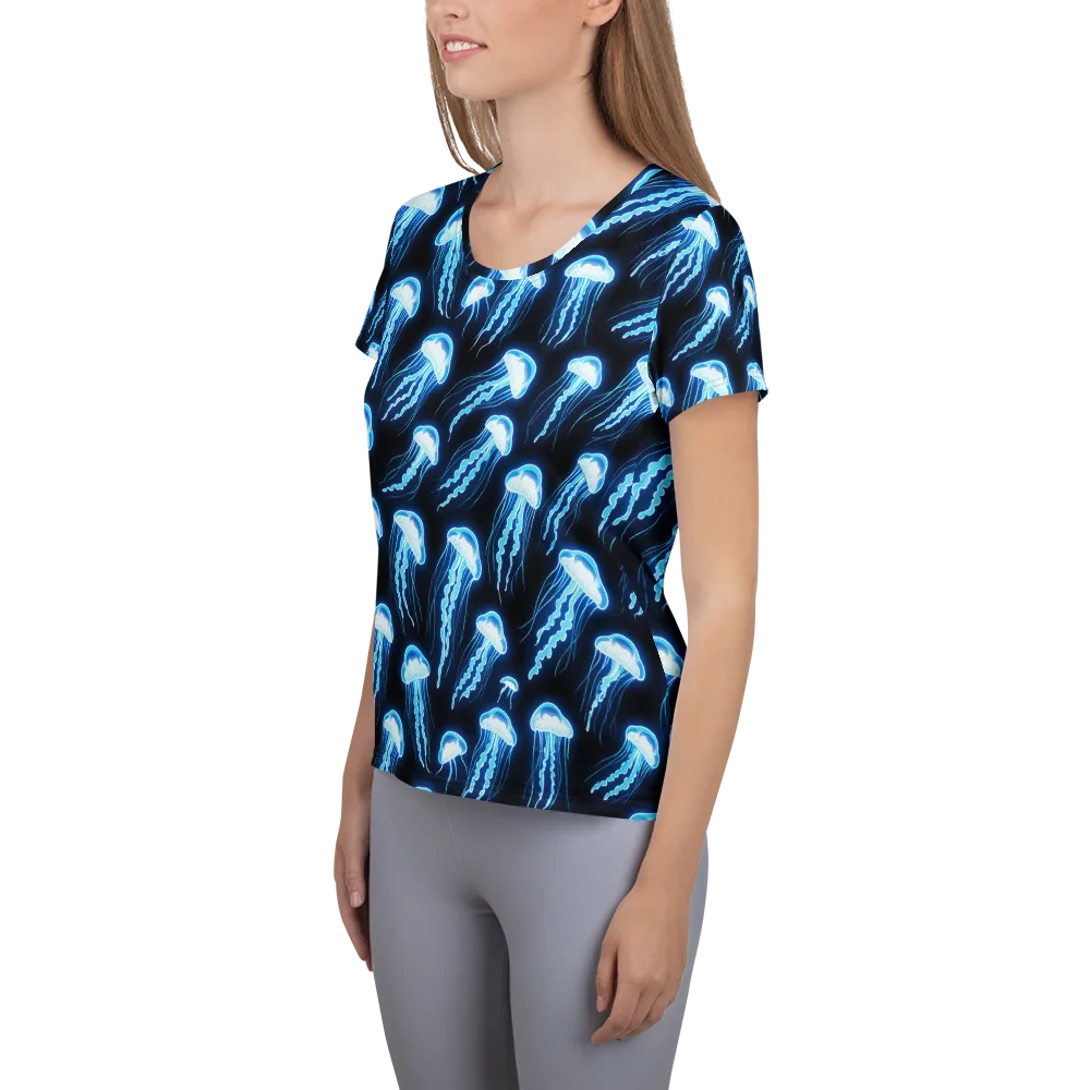 Midnight Jelly on Women's Athletic T-Shirt — Left