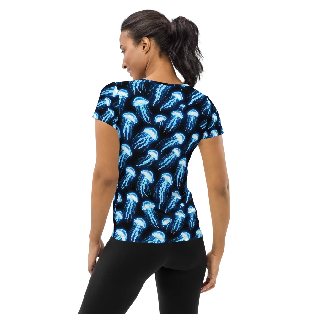 Midnight Jelly on Women's Athletic T-Shirt — Back