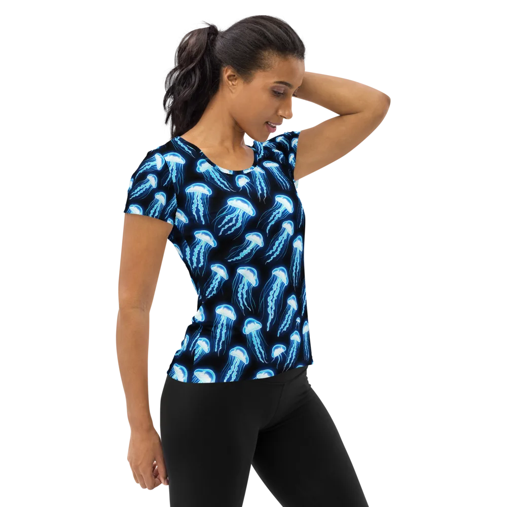 Midnight Jelly on Women's Athletic T-Shirt — Right
