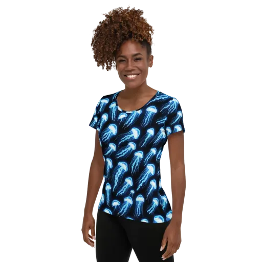 Midnight Jelly on a Women's Athletic T-Shirt