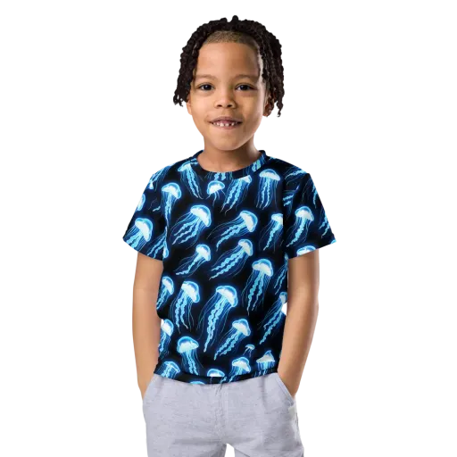 Midnight Jelly on a Kids Crew Neck T-Shirt