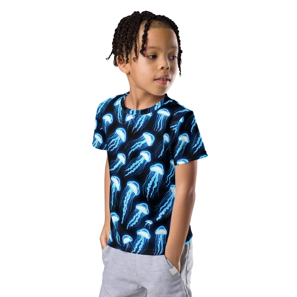Midnight Jelly on Kids Crew Neck T-Shirt — Left Front
