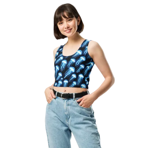 Midnight Jelly on a Crop Top