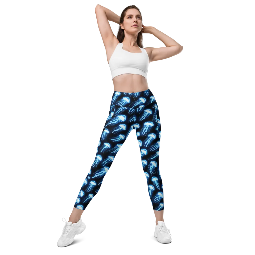Midnight Jelly on Leggings with Pockets — Front