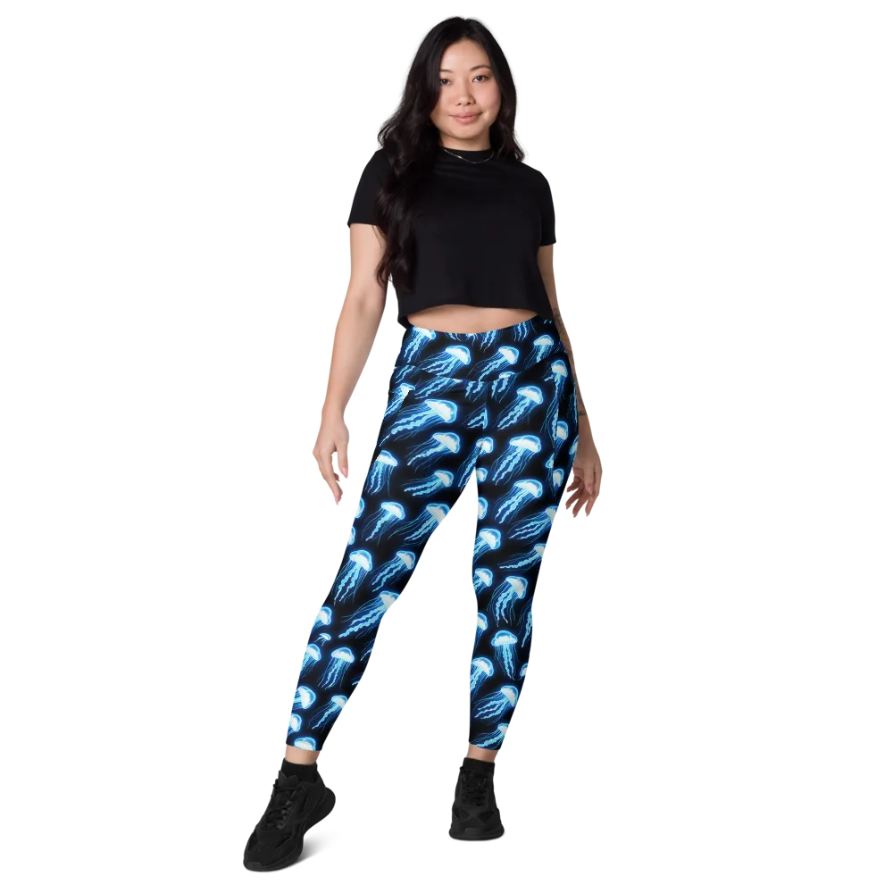Midnight Jelly on Leggings with Pockets — Front