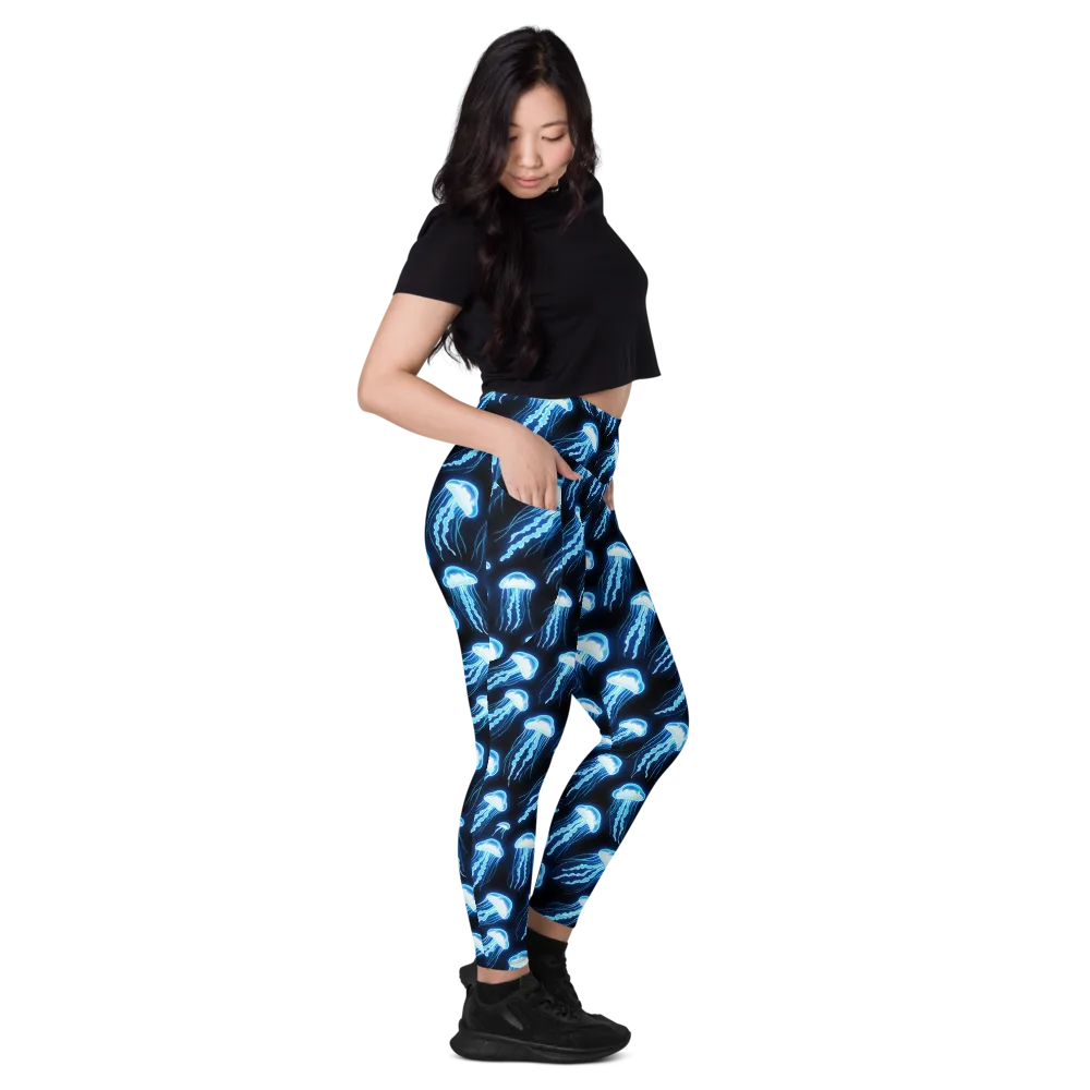 Midnight Jelly on Leggings with Pockets — Right