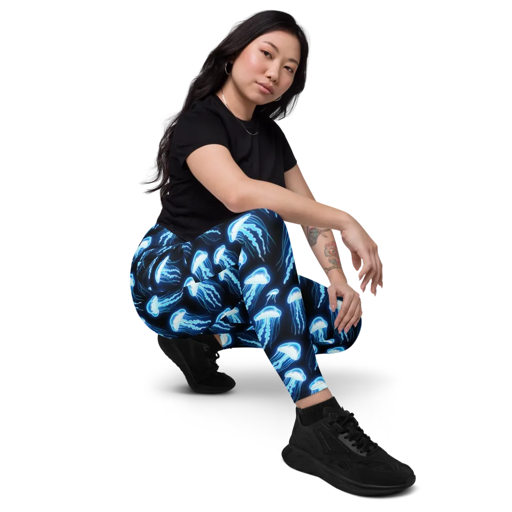 Midnight Jelly on Leggings with Pockets — Right Front