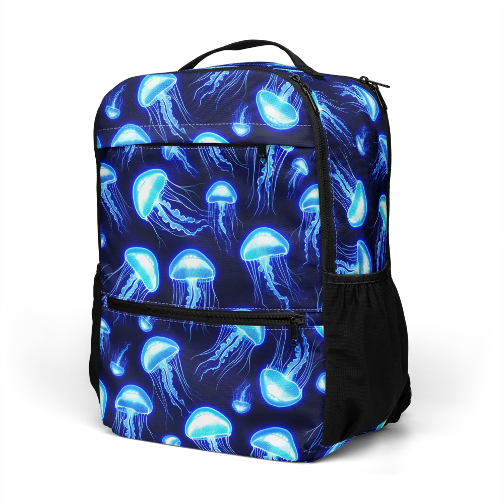 Azure Jellyscape on Utility Backpack — Left Front