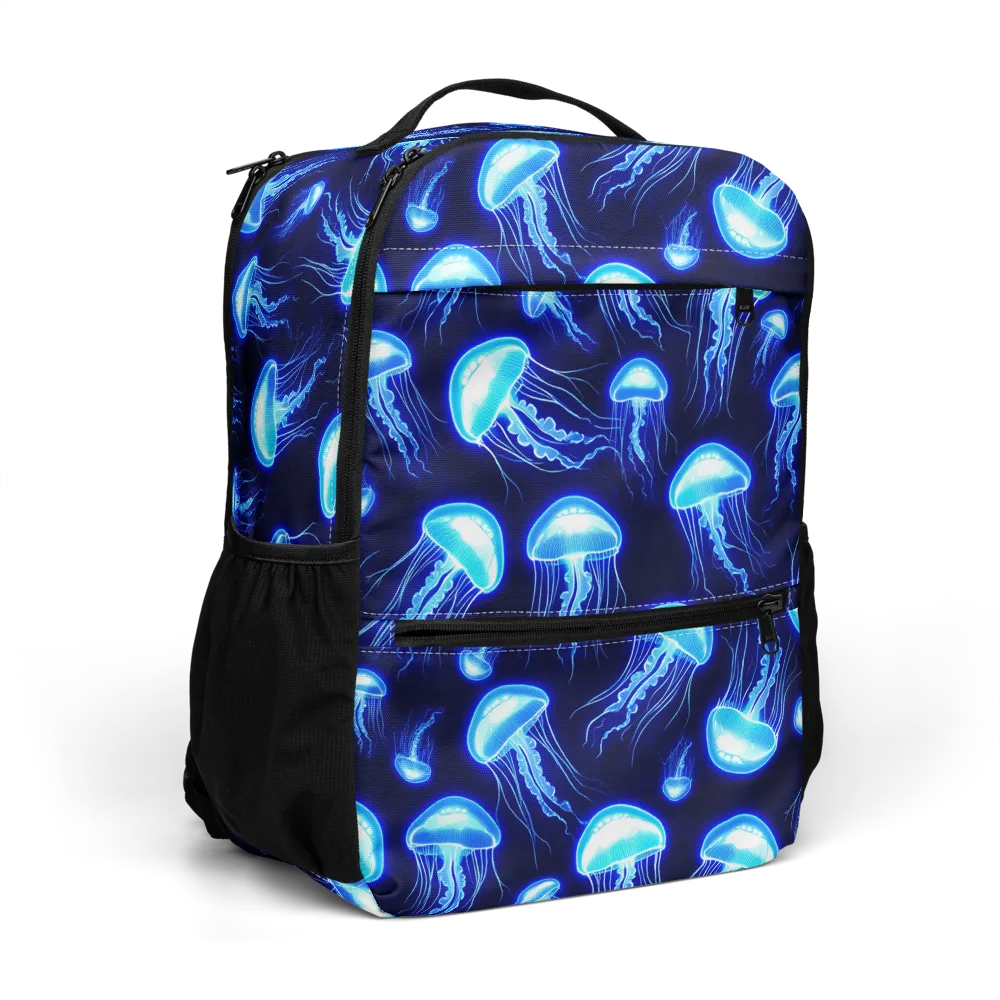 Azure Jellyscape on Utility Backpack — Right Front