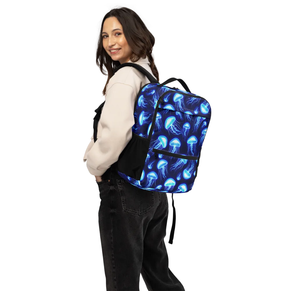 Azure Jellyscape on Utility Backpack — Back