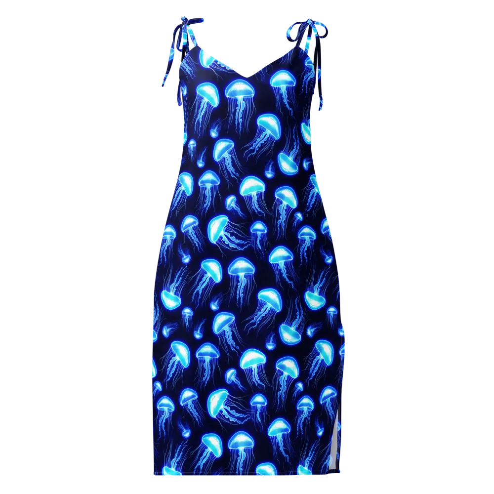 Azure Jellyscape on Slip Dress — Front