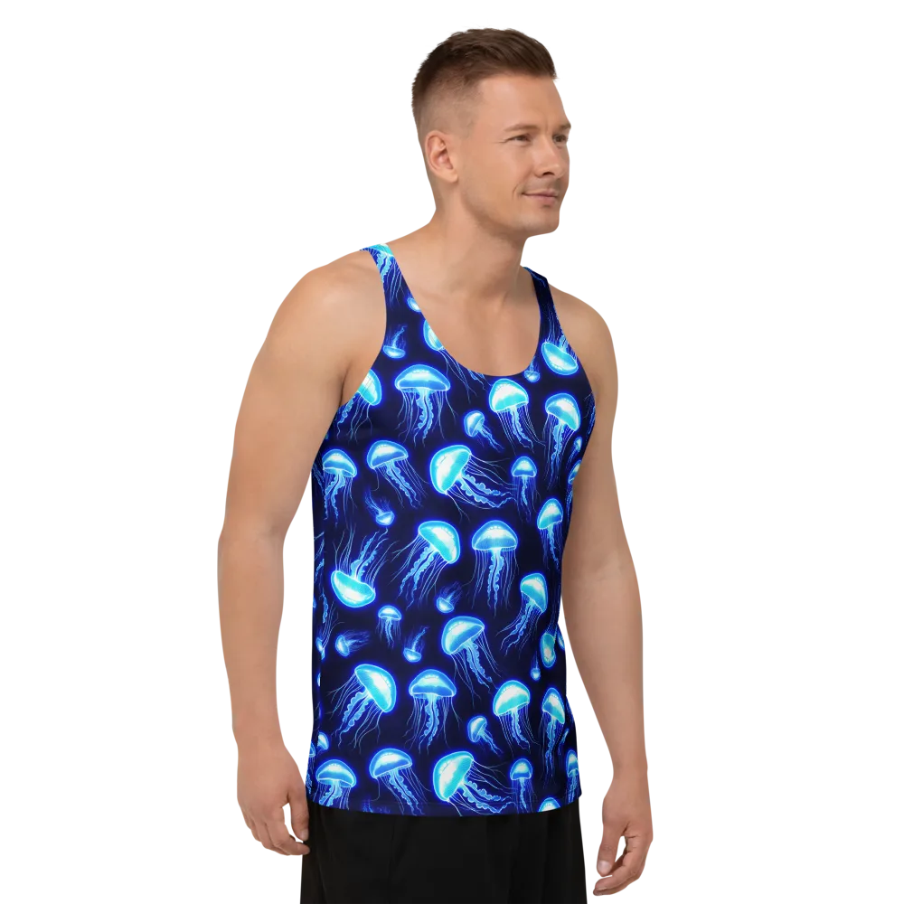 Azure Jellyscape on Men's Tank Top — Right Front
