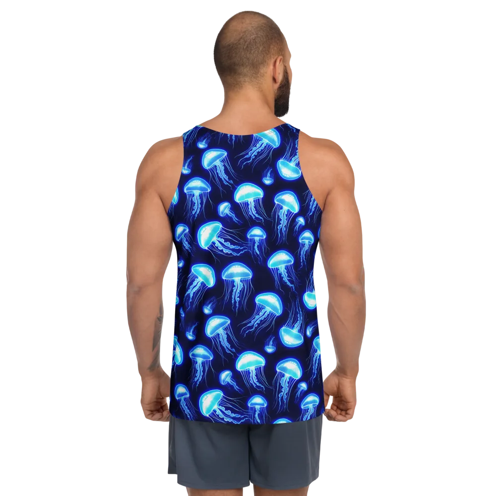 Azure Jellyscape on Men's Tank Top — Back