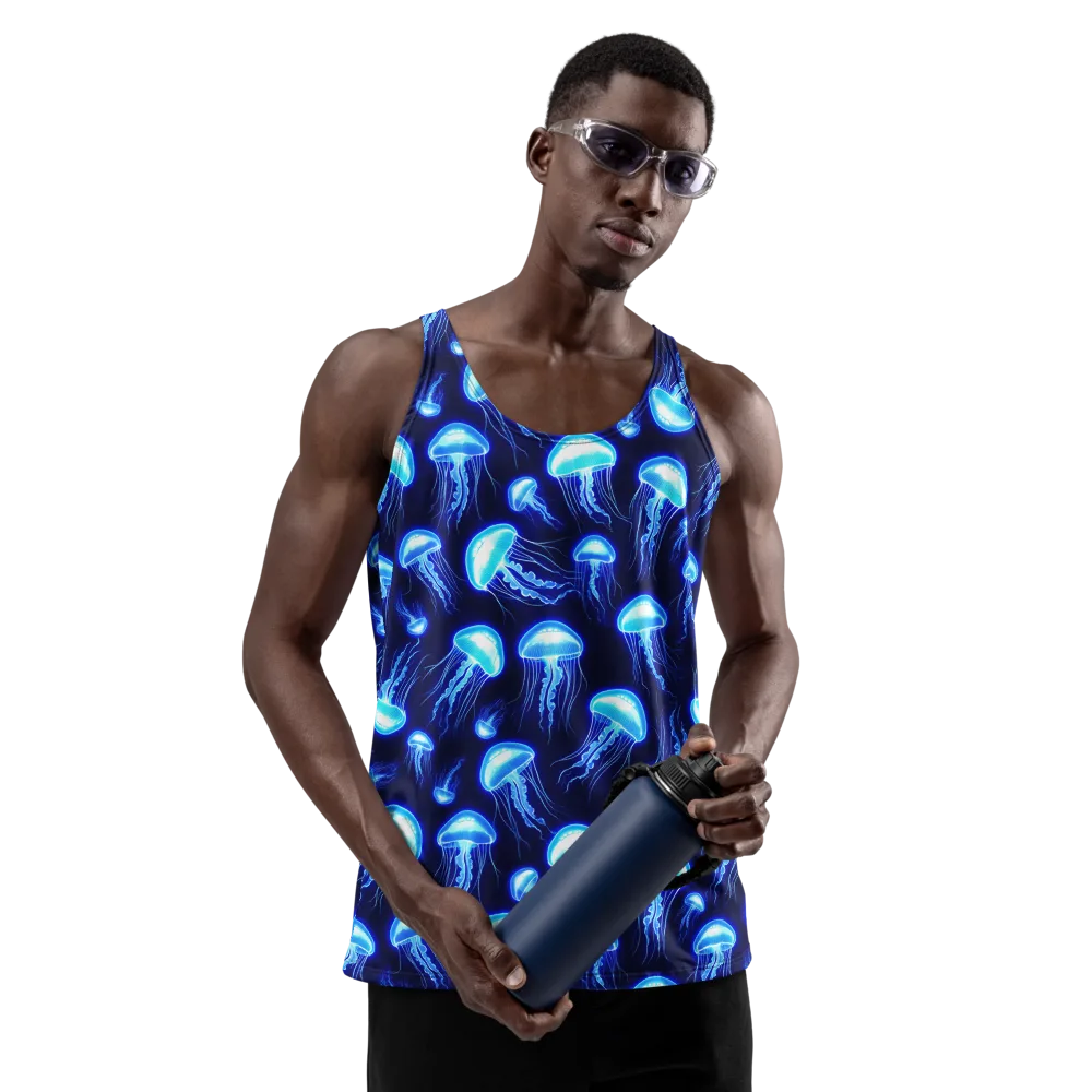 Azure Jellyscape on Men's Tank Top — Front
