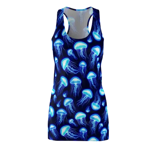 Azure Jellyscape on a Racerback Dress