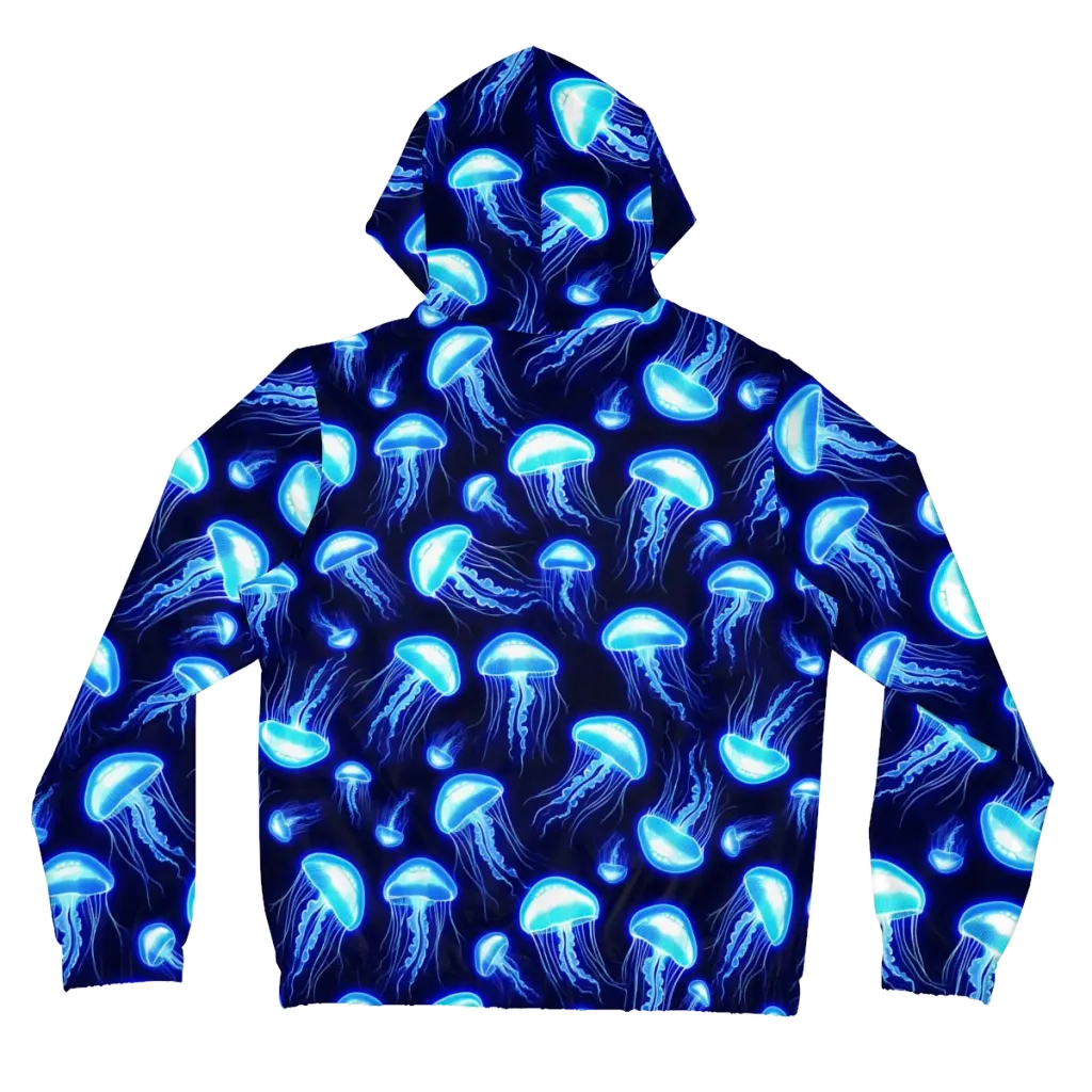 Azure Jellyscape on Women's Full-Zip Hoodie — Back