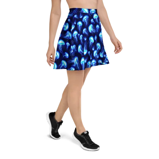 Azure Jellyscape on a Skater Skirt