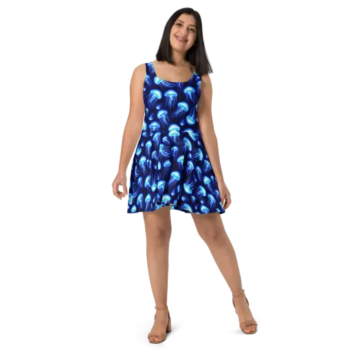 Azure Jellyscape on a Skater Dress
