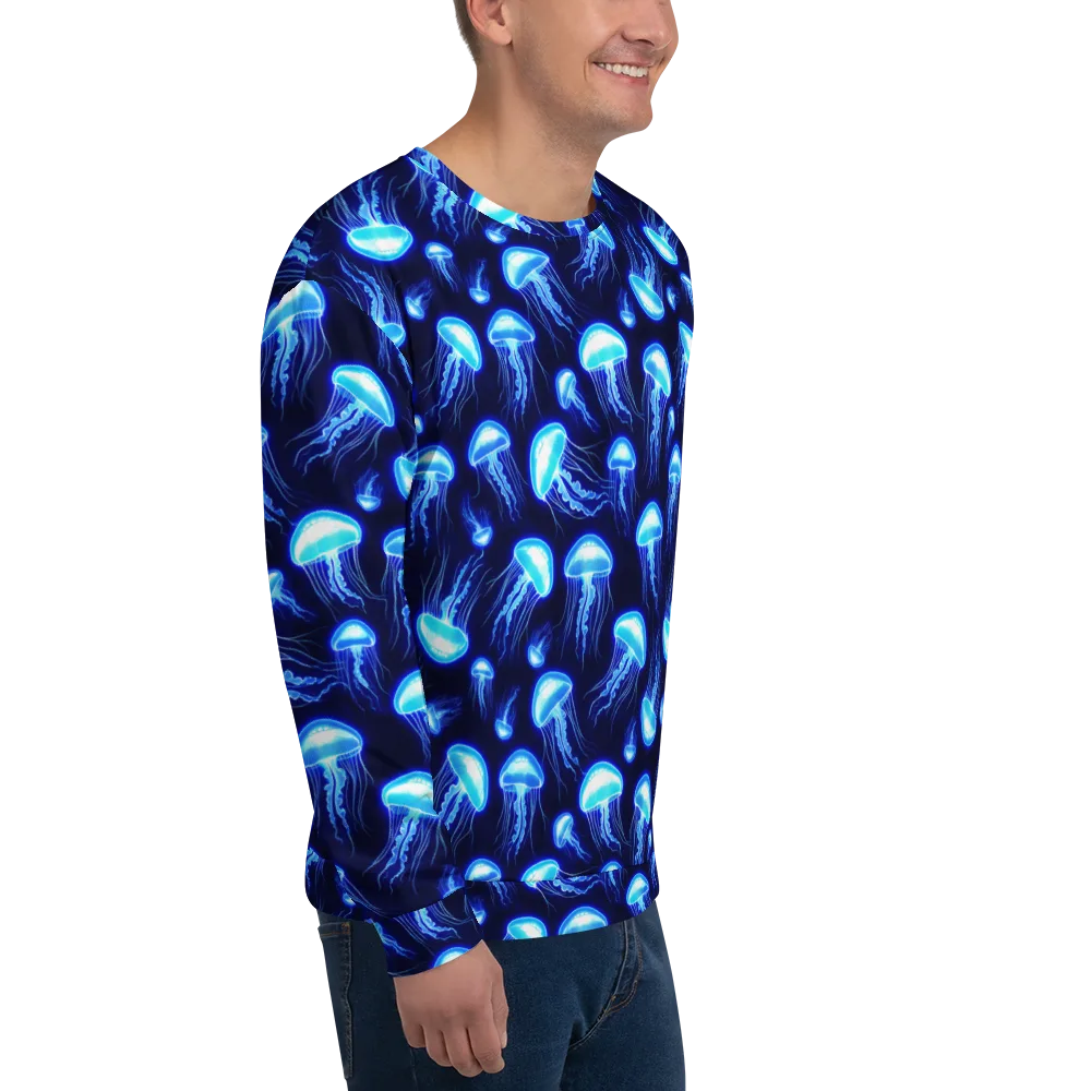 Azure Jellyscape on Sweatshirt — Right Front