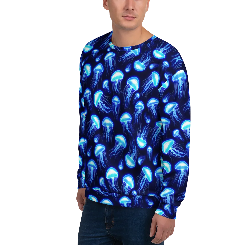Azure Jellyscape on Sweatshirt — Left Front