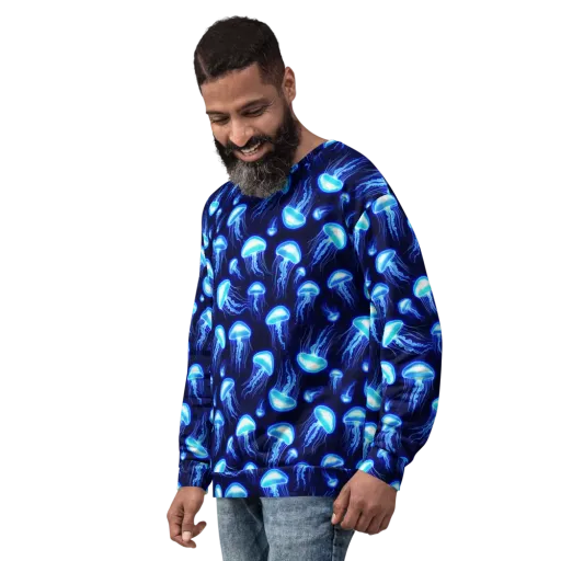 Azure Jellyscape on a Sweatshirt