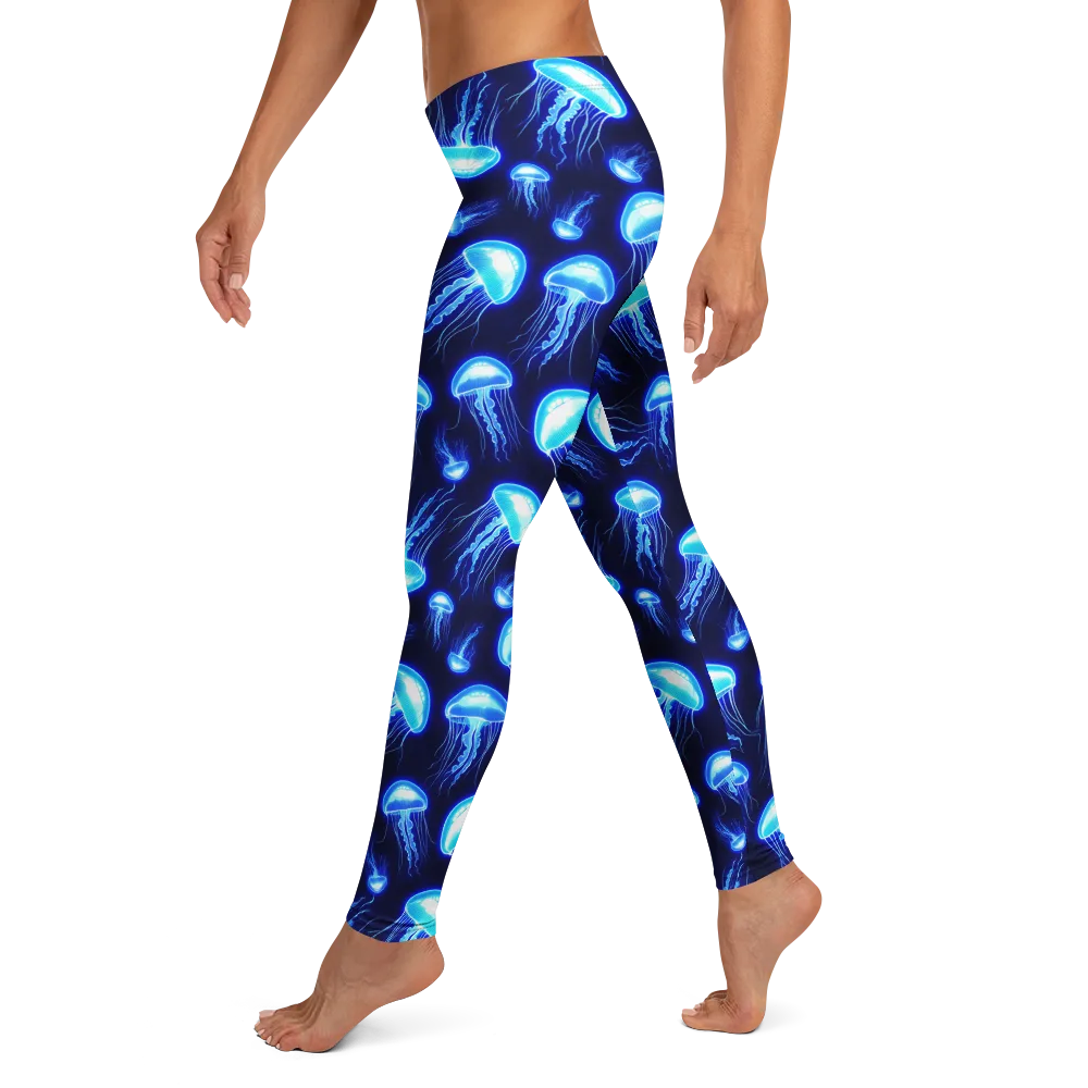 Azure Jellyscape on Leggings — Left