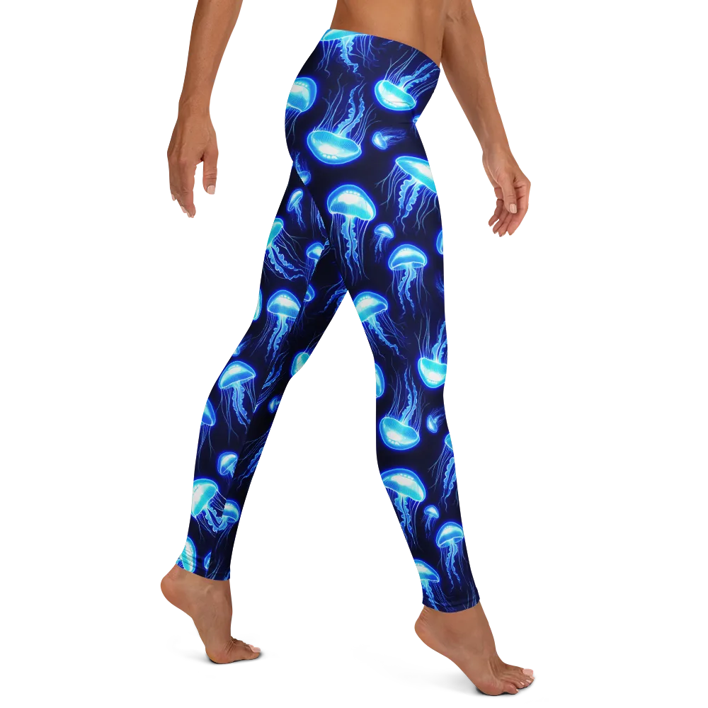 Azure Jellyscape on Leggings — Right